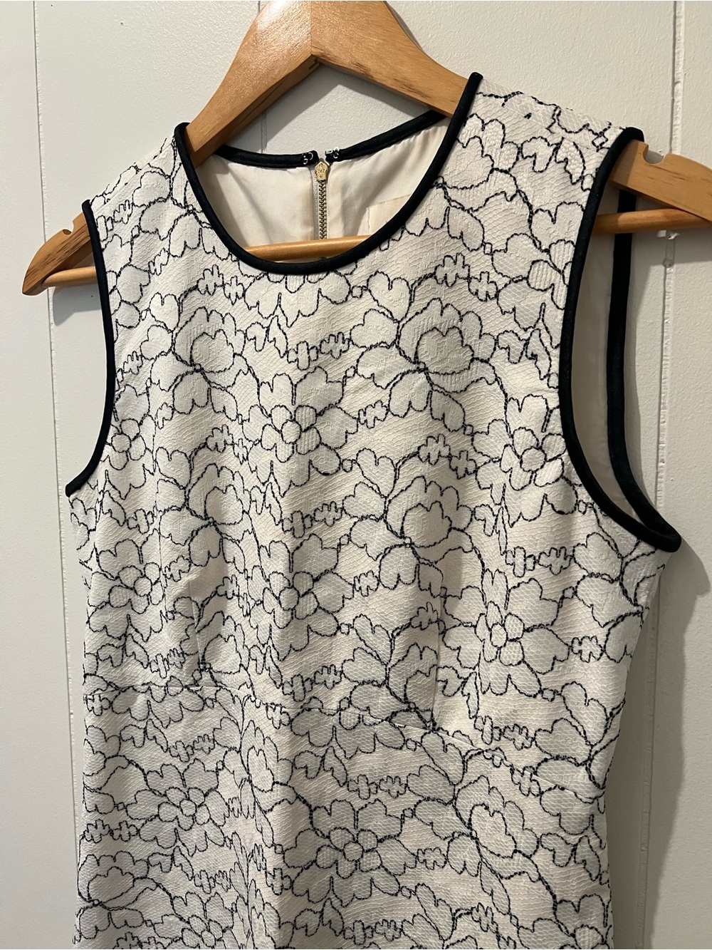 Kate Spade New York Blakely Floral Linen Blend Dress Size 4 Cream Black A-Line - Picture 3 of 9
